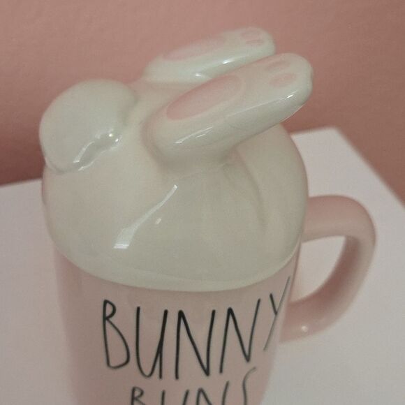 Rae Dunn Bunny Buns Mug With Topper - Picture 2 of 7